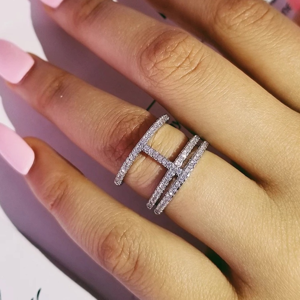 STERLING SILVER ENGAGEMENT BAND RING